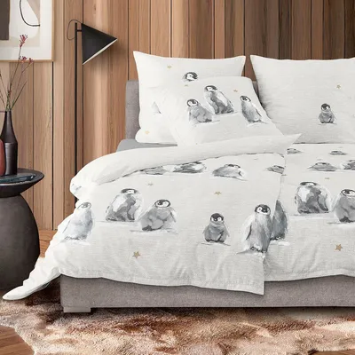 Produktbild von Irisette Feinbiber Bettwäsche Panda 8645 natur 155x220 cm + 80x80 cm