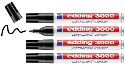 Zdjęcie produktu dla Edding 3000, czarny 4 sztuki