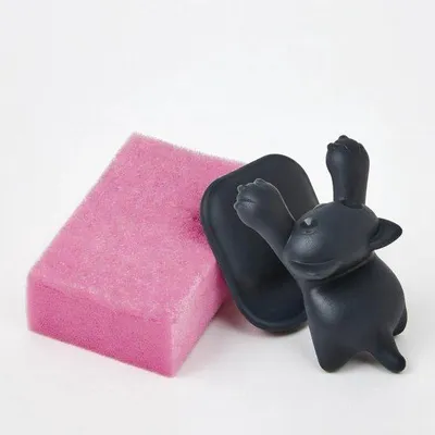 Productafbeelding van Famanu afwasborselhouder, kunststof ontwerp - accessoires voor de spoelbak