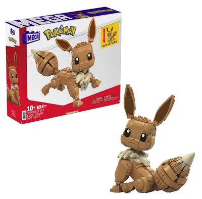 Productafbeelding van Construx GMD34 Pokémon Jumbo Evoli, bouwset met beweegbare figuur, speelgoed voor kinderen vanaf 10 jaar