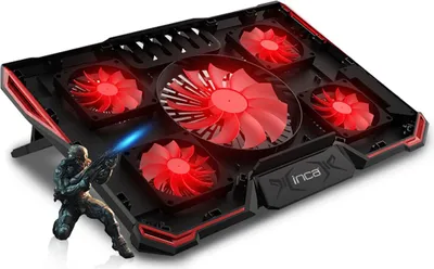 Produktbild von INCA Notebook Kühler 4x 80x15mm Lüfter/LED/2200RPM/2xUSB sw retail
