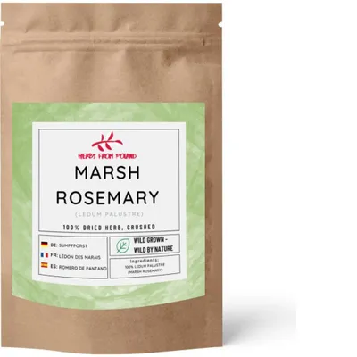 Produktbild von Herbs from Poland Sumpfporst – Beruhigend, schleimlösend, unterstützt Atemwege & Gelenke, 100% Natürlich – 200g