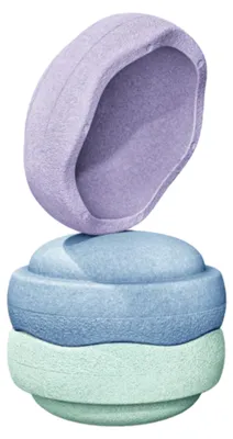 Obrázek produktu pro Stapelstein Original Cool Pastel - sada 3 ks - barva: mátová/světle modrá/fialová