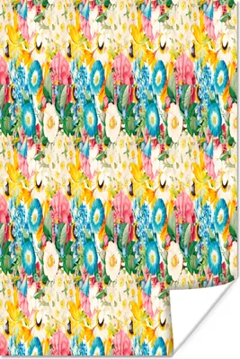 Produktbild von MuchoWow® Poster Blumen - Anemone - Collage - Farben 60x90 cm - Wanddekoration