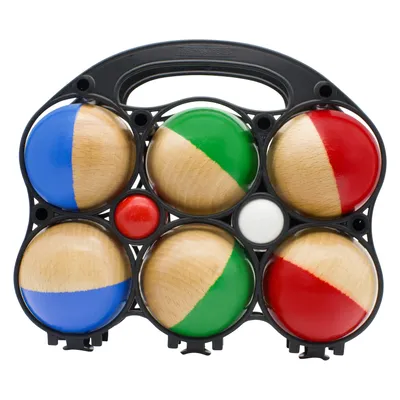 Produktbild von GICO Boccia Spiel 6er aus Massivholz, Durchmesser 7 cm 3010