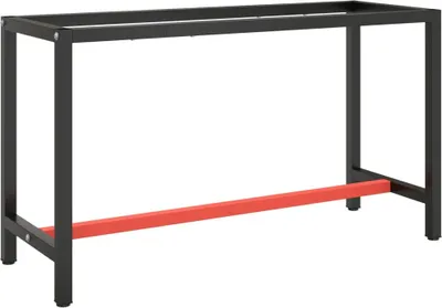 Zdjęcie produktu dla Rama stołu warsztatowego Living Store czarny matowy i czerwony matowy 140x50x79 cm metalowa