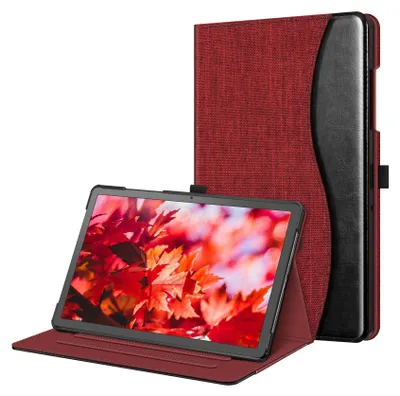 Produktbild von Fintie Hülle für Samsung Galaxy Tab A11+ Plus 11" 2025 / Tab A9+ Plus 11 Zoll 2023 Tablet, Multi-Winkel Folio Schutzhülle Dokumentenfach, Weinrot