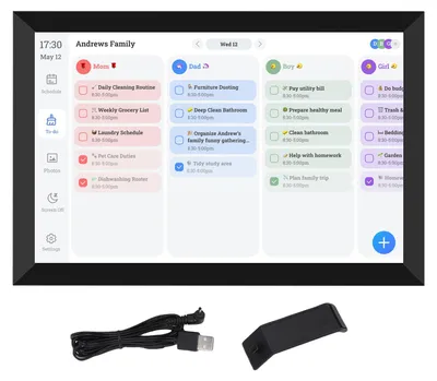 Image de Agenda et planificateur numérique intelligent de 10,1 pouces avec écran tactile HD et tableau des tâches pour le bureau familial