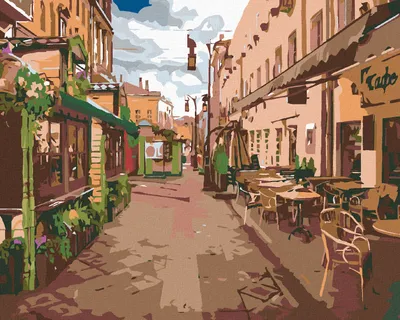 Immagine prodotto di Zuty - Pittura con diamanti - PICCOLA CITTÀ DESERTA, 40x50 cm, senza cornice e senza tela