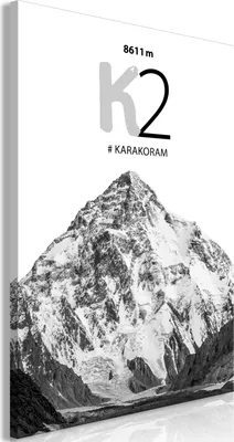 Produktbild von Vlies Leinwandbild - K2 (1 Part) Vertical 40x60 cm Landschaften c-A-0153-b-a