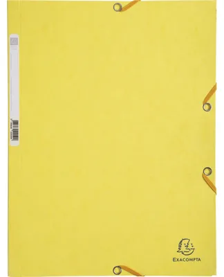 Produktbild von Exacompta 25x Sammelmappe +Gummizug 3 Klappen Karton A4 Zitrusgelb 55529E