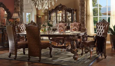 Produktbild von Königlicher Esstisch Tisch Holz Klassische Tische Barock Rokoko Esszimmer Holz