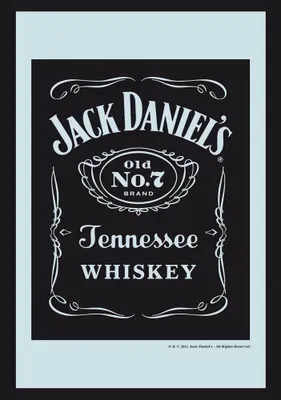 Produktbild von Jack Daniels Logo - 20x30 cm bedruckter Spiegel im Kunststoff Rahmen