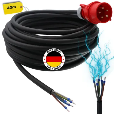Produktbild von CEE Maschinen-Anschlussleitung 16A 5G1,5 / 5G2,5 H07RN-F 2,5-50m, Querschnitt:5x2.5mm², Länge:25m