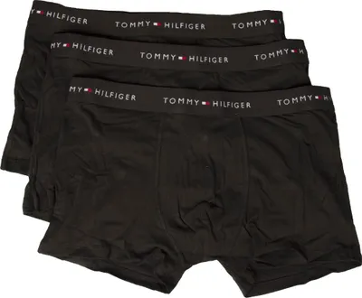 Image de TH TOMMY HILFIGER boxer homme pack 3 pièces sous-vêtement en coton stretch élastique visible article UM0UM02763 TRUNK 3P, L - Waist cm 92-97 /  Waist inch 36-38, Cotone 95%,Elastan 5%