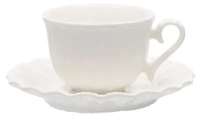 Zdjęcie produktu dla La Porcellana Bianca - Zestaw 6 filiżanek do kawy ze spodkiem 80 ml Ducale