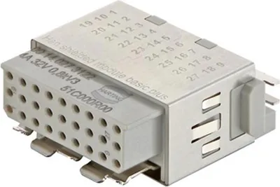 Produktbild von HARTING Han Shielded Modul Basic + Schirm 360 Buchseneinsatz (F) Crimpanschluss, 27-polig+Schirmung 32V, 4A - 1 Stück