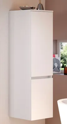 Produktbild von Midischrank Badschrank Seitenschrank Beistellschrank Schrank Badmöbel "Baabe I" Weiß/Weiß-Matt
