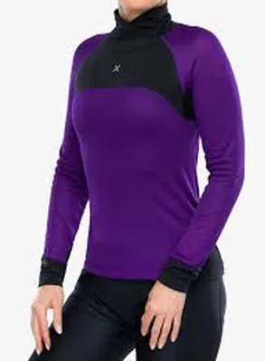 Imagen del producto de Camiseta térmica para mujer Vertigo Octa, cuello alto, color petunia