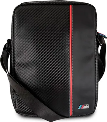 Obrázok produktu pre Bmw Taška Bmtb8Caprbk Tablet 8" Čierna/Čierna Carbon / Red Stripe