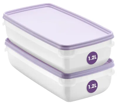 Produktbild von SmartStore Frischhaltedosen mit Deckel und Kühlschrank Organizer 1.2L 2er Set |
