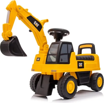 Produktbild von COIL šmykľavkové auto, pojazdný bager, šmykľavka, šmykľavkové vozidlo, kolesový nakladač CAT, volant so zvukmi, hračka do piesku, veľký bager, od 12 mesiacov, žltá
