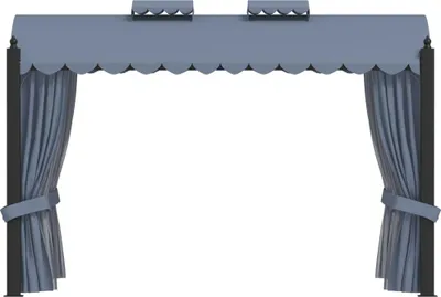 Produktbild von vidaXL Pavillon mit Vorhängen 3 x 4 m Anthrazit Stahl