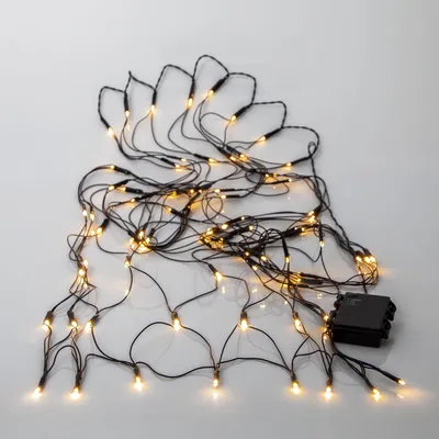 Produktbild von Star Trading Net Light Akku, Leichte Dekorationskette, Schwarz, IP44, 6 h, 18 h, 80 Glühbirne(n)