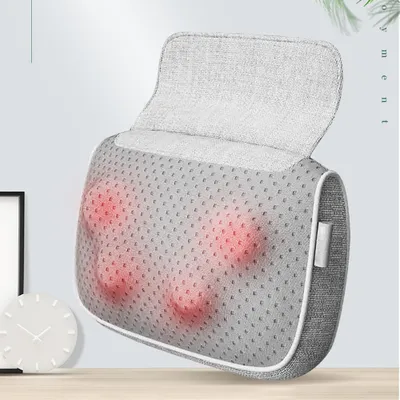 Produktbild von Elektrisches Massagegerät mit Heizfunktion, 3-stufig einstellbar, bidirektional, für Nacken, Rücken, Schultern und Beine grau A94