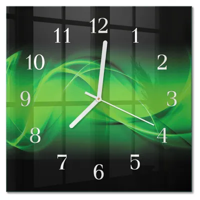 Produktbild von Tulup Glasuhr Wanduhr Küchenuhr Echt-Glas 30x30 cm Modern Dekorativ Geräuschlos Weiße Zeiger - Abstraktion