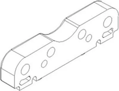 Produktbild von Krick Qerlenkerhalteplatte front unten Kunststoff Vulcan