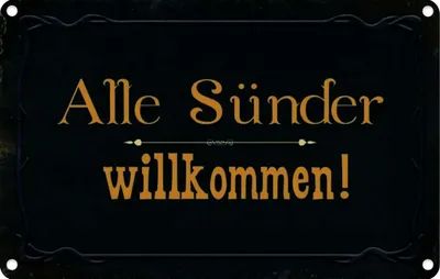 Produktbild von vianmo Blechschild 20x30 cm alle Sünder willkommen Dekoration Spruch Zitat