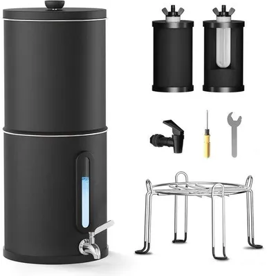 Productafbeelding van Zwaartekracht Waterfiltersysteem 8,5 Liter voor Thuisgebruik en Camperreizen