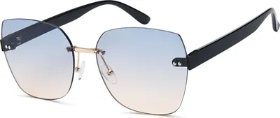 Produktbild von styleBREAKER Damen Sonnenbrille Rahmenlos mit getönten Rechteckigen Polycarbonat Gläsern, Kunststoff Bügeln 09020145