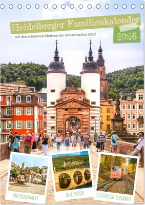 Produktbild von Heidelberger Familienkalender (Tischkalender 2026 DIN A5 hoch), CALVENDO Monatskalender