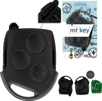 Produktbild von MT-KEY 434MHZ Funk Schlüssel kompatibel mit C-MAX I Edge I Expedition Fiesta V 6 Focus 2 Fusion Kuga I S-MAX Transit 7 Tourneo Connect F-150 Galaxy II