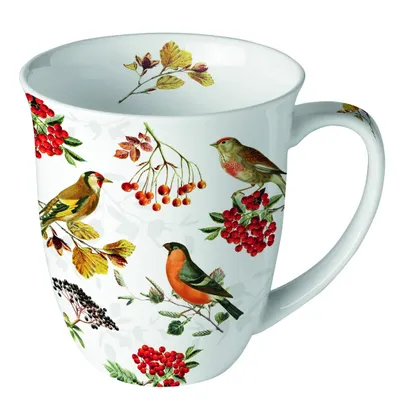 Produktbild von Ambiente Becher 400ml Herbstvögel