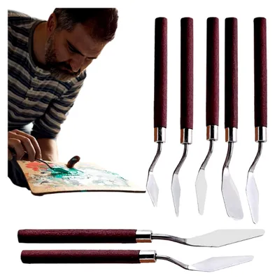 Produktbild von 7-teiliges Set Malmesser mit Holzgriff