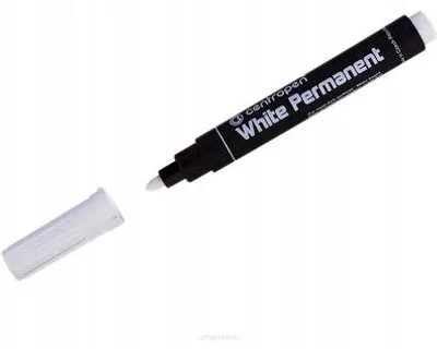 Produktbild von Centropen Permanentmarker Weiß Rundspitze 2,5mm