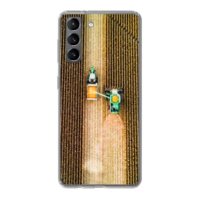 Produktbild von MuchoWow® Handyhülle Schutzhülle Hülle für Samsung Galaxy S21 Traktor - Feld - Land - Bauernhof - Ernte Silikon Softcase Handy Hülle - Softcase