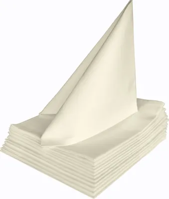 Produktbild von Tischwäsche Tischdecke Baumwolle Atlaskante Farbe sekt 50 x 50 cm - 6er Pack