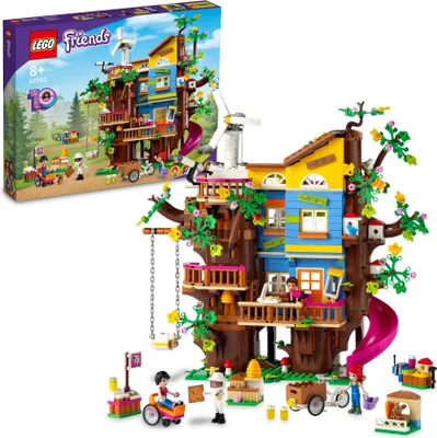 Produktbild von LEGO 41703 Friends Freundschaftsbaumhaus mit 5 Mini-Puppen und Tier-Figur, Natur-Lernspielzeug für Mädchen und Jungen ab 8 Jahren, Spielzeug-Haus in Heartlake City, Geschenk für Kinder