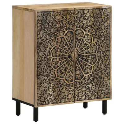 Produktbild von Beistellschrank 60x33x75 cm Massivholz Mango