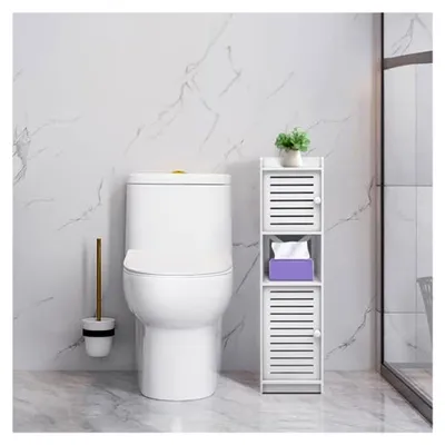 Produktbild von Toilettenschrank mit verstellbaren Ablagen, freistehend und platzsparend (22 x 20 x 75 cm)