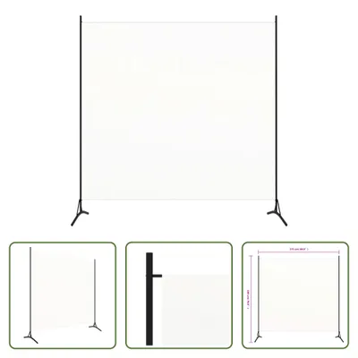 Produktbild von The Living Store Raumteiler Weiß 175x180 cm Stoff