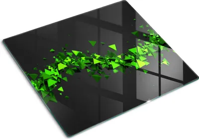 Produktbild von Tulup Glas Herdabdeckplatte Glaskeramikkochfeld-Abdeckung Spritzschutz Glasabdeckplatte Kochplattenabdeckung und Schneidebrett - Einteilig - 60x52 cm Geometrische Welle