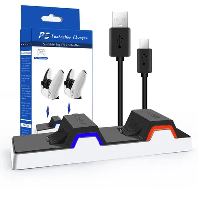 Produktbild von Ladegerät für PS5-Controller – Schnellladestation mit 2 Typ-C-Anschlüssen von Phonillico®
