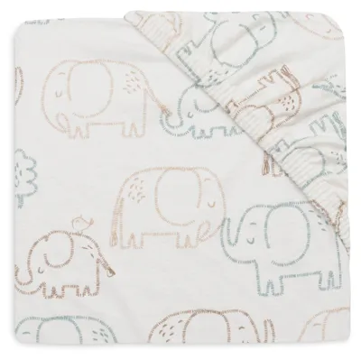Produktbild von Spannbettlaken Jersey 70/75x140/150cm - Elephant Tales