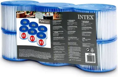Produktbild von INTEX 29011 Typ S1 PureSpa Easy Set Ersatzfilter für Pool Spa Whirlpool 6 Stück