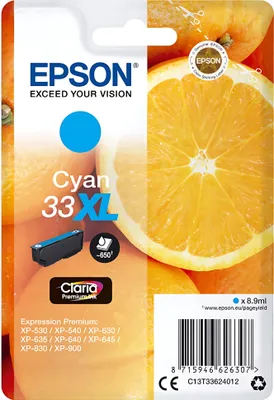 Image de Epson 33XL - 8.9 ml - XL - cyan - original - sous blister